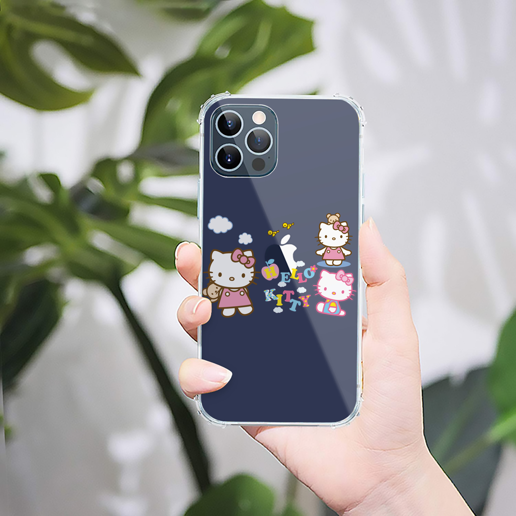 （画像用） Hello Kitty ハローキティ 【iPhone 12シリーズ対応】透明スマホケース（クリアソフトケース）
